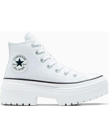 Sportif pour Femme CONVERSE CALZADO MARCA MODELO CTAS LUGGED HEEL HI WHITE-BLACK-EGRET P BLANCO