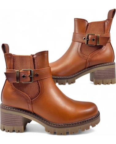 Botins de Mulher TIMBOS BOTIN TACON DE MUJER CAMEL 130991 MARRóN
