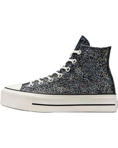 Esportes  de Mulher CONVERSE A09551C CHUCK TAYLOR ALL STAR LIFT PLATFORM GLITTER INTO THE VOID-EGRET-BLACK