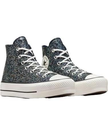 Esportes  de Mulher CONVERSE A09551C CHUCK TAYLOR ALL STAR LIFT PLATFORM GLITTER INTO THE VOID-EGRET-BLACK