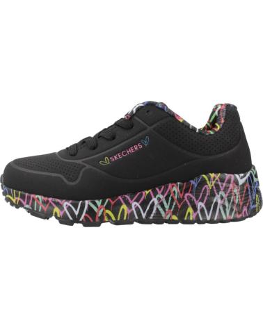 Sneaker für Mädchen SKECHERS ZAPATILLAS NINA MODELO UNO LITE COLOR NEGRO BKMT