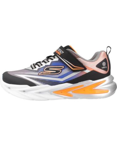 Sportivo per Bambino SKECHERS ZAPATILLAS NINO MODELO FLEX-GLOW ULTRA COLOR PLATA BKSL
