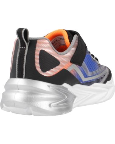 Sportivo per Bambino SKECHERS ZAPATILLAS NINO MODELO FLEX-GLOW ULTRA COLOR PLATA BKSL
