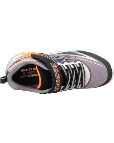 Sportivo per Bambino SKECHERS ZAPATILLAS NINO MODELO FLEX-GLOW ULTRA COLOR PLATA BKSL