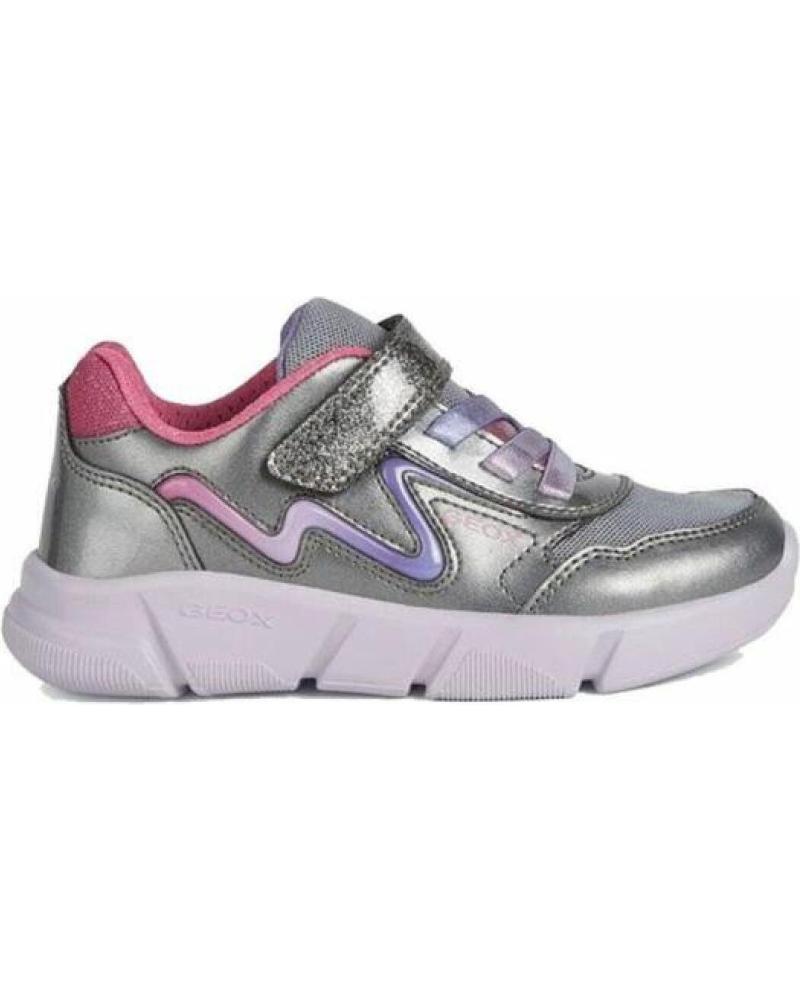 Sportivo per Bambina GEOX ZAPATILLAS DEPORTIVAS INFANTILES ARIL GRIS PLATEADO GENERICO