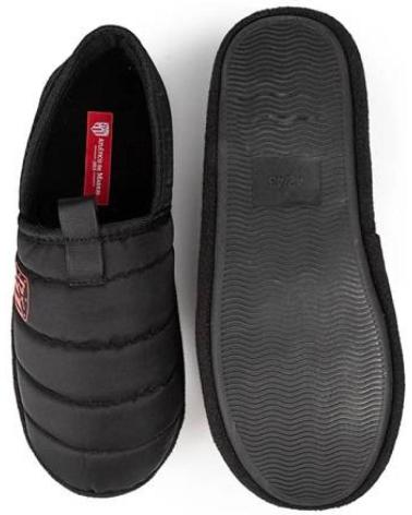 boy House slipers MARPEN ZAPATILLAS ATLETICO DE MADRID ACOLCHADAS CERRADAS NEGRO