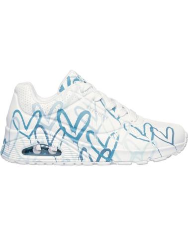 Sportivo per Donna SKECHERS UNO AIR SPREAD LOVE BLANCA BLANCO