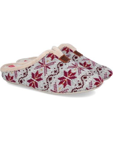 Woman House slipers L&R SHOES LR SHOES 36-191 ZAPATILLASDE CASA PARA MUJER BURDEOS