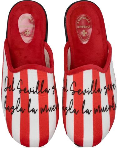 Pantufas de Homem L&R SHOES LR SHOES 2050 ZAPATILLAS DE CASA HOMBRE BLANCO-ROJO