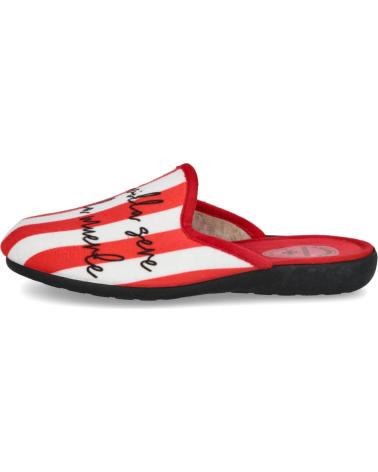 Pantufas de Homem L&R SHOES LR SHOES 2050 ZAPATILLAS DE CASA HOMBRE BLANCO-ROJO
