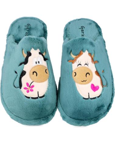 Pantofole per Donna GARZON P204-275 ZAPATILLAS DE CASA PARA MUJER OLIVA
