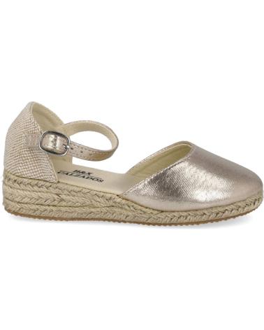 Zapatos de cuña per Bambina BUBBLE BOBBLE 442-11 ALPARGATAS ESPARTO NINA ORO