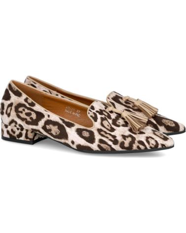 Scarpe per Donna L&R SHOES LR SHOES MBA21 BAILARINAS CON BORLAS CON ESTAMPADO ANIMAL PR BEIGE
