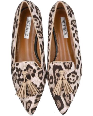 Scarpe per Donna L&R SHOES LR SHOES MBA21 BAILARINAS CON BORLAS CON ESTAMPADO ANIMAL PR BEIGE