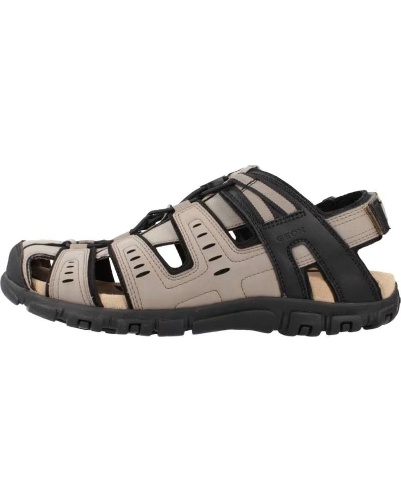 GEOX SANDALIAS 080-U4524C 000EK U S STRADA C - NBK SINT EN NEGRO C6738 LT TAUPE