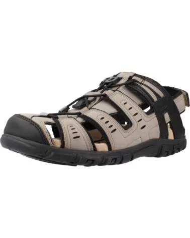 GEOX SANDALIAS 080-U4524C 000EK U S STRADA C - NBK SINT EN NEGRO C6738 LT TAUPE