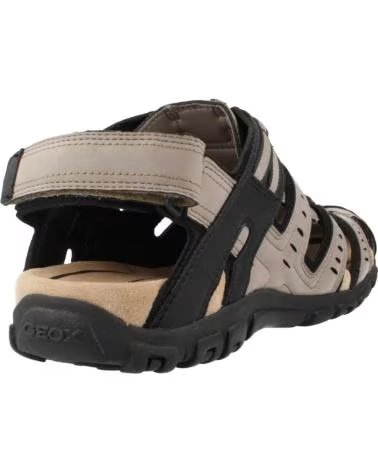 GEOX SANDALIAS 080-U4524C 000EK U S STRADA C - NBK SINT EN NEGRO C6738 LT TAUPE
