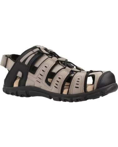 GEOX SANDALIAS 080-U4524C 000EK U S STRADA C - NBK SINT EN NEGRO C6738 LT TAUPE