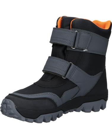 girl and boy boots GEOX J36FRC 0FUCE J HIMALAYA BOY B ABX C0038 BLACK-ORANGE