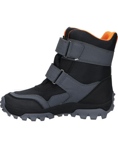 girl and boy boots GEOX J36FRC 0FUCE J HIMALAYA BOY B ABX C0038 BLACK-ORANGE