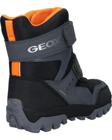 girl and boy boots GEOX J36FRC 0FUCE J HIMALAYA BOY B ABX C0038 BLACK-ORANGE