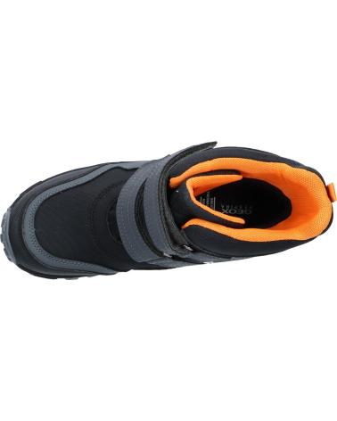 girl and boy boots GEOX J36FRC 0FUCE J HIMALAYA BOY B ABX C0038 BLACK-ORANGE