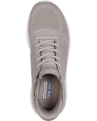Sportivo per Donna SKECHERS 117497 SLIP-INS BOBS SPORT SQUAD CHAOS TAUPE