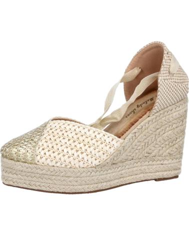 Sandalias de Mujer L&R SHOES LR SHOES 5108 ALPARGATAS DE ESPARTO CON CINTAS PARA MUJER ORO BEIGE