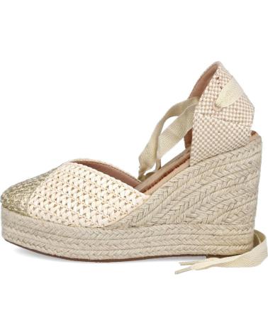 Sandalias de Mujer L&R SHOES LR SHOES 5108 ALPARGATAS DE ESPARTO CON CINTAS PARA MUJER ORO BEIGE