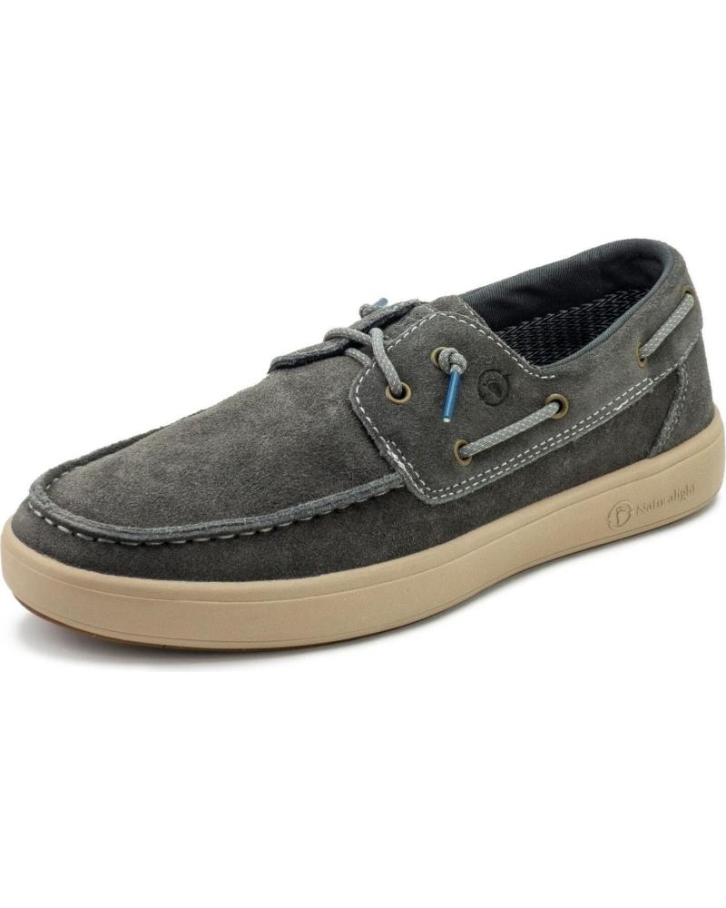 Man shoes NATURAL WORLD NAUTICO DE HOMBRE 8453 ASTUN DE DE SERRAJE HIDROFUGO - GRIS