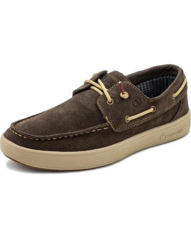 Man shoes NATURAL WORLD NAUTICO DE HOMBRE 8453 ASTUN DE DE SERRAJE HIDROFUGO - MARRON