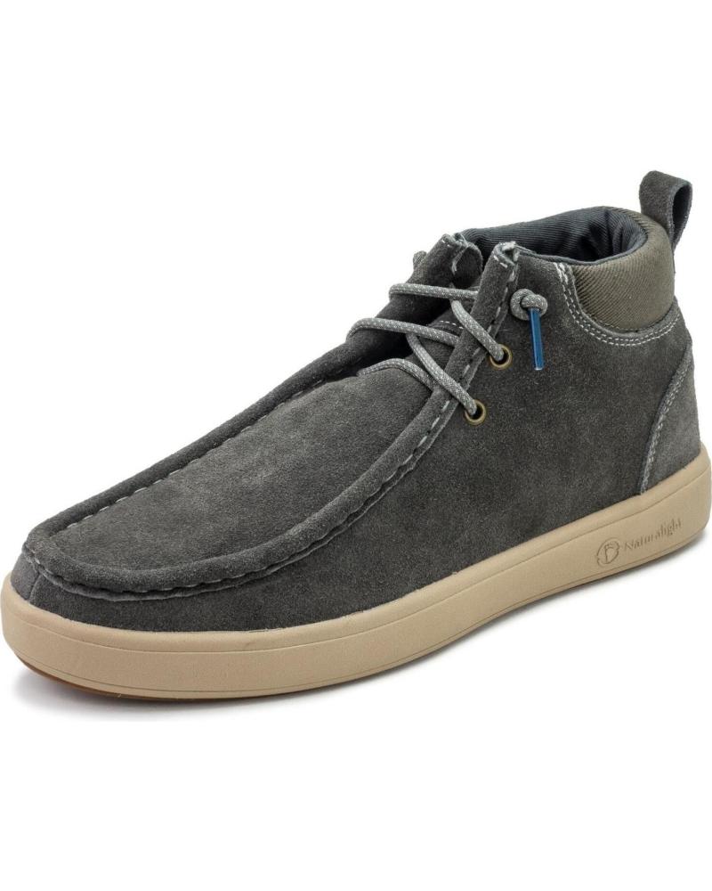 Man Mid boots NATURAL WORLD BOTA DE HOMBRE 8451 ANGLES DE EN SERRAJE HIDROFUGO - GRIS