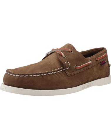 Halbschuhe für Herren SEBAGO MOCASINES HOMBRE MODELO DOCKSIDES PORTLAND NUBUCK COLOR MARR DARKBRWN