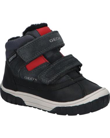 girl and boy boots GEOX B162DB 022FU B OMAR BOY WPF C0047 DK GREY-RED