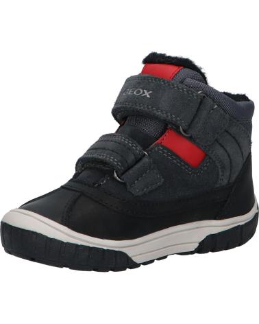 girl and boy boots GEOX B162DB 022FU B OMAR BOY WPF C0047 DK GREY-RED
