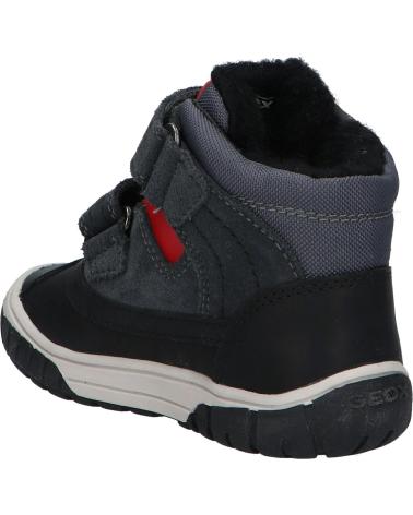 girl and boy boots GEOX B162DB 022FU B OMAR BOY WPF C0047 DK GREY-RED