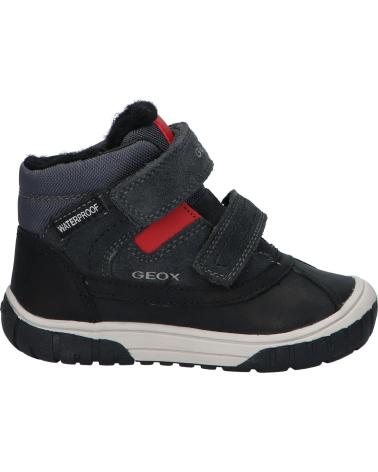 girl and boy boots GEOX B162DB 022FU B OMAR BOY WPF C0047 DK GREY-RED