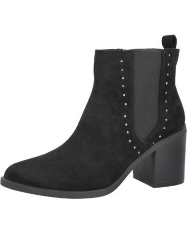 BOTINS DE SALTO L&R SHOES 9707 PRETOS COM TACHAS NEGRO