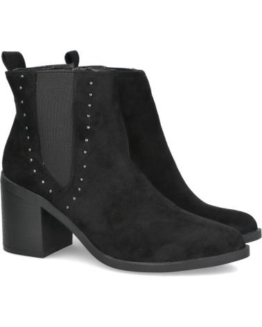 BOTINS DE SALTO L&R SHOES 9707 PRETOS COM TACHAS NEGRO