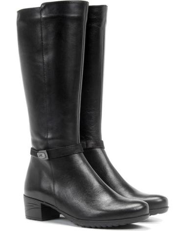 Boots für Damen FLUCHOS BOTAS CANA ALTA PIEL NEGRAS NEGRO NEGRO