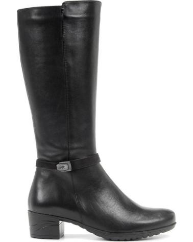 Boots für Damen FLUCHOS BOTAS CANA ALTA PIEL NEGRAS NEGRO NEGRO