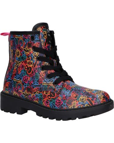 Botas de Niña GEOX J2620D 00004 J CASEY C9240 BLACK-MULTICOLOR