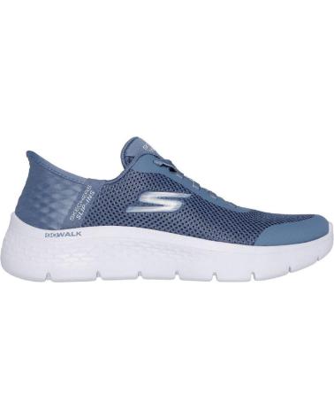 Sportivo per Donna SKECHERS 124836 ZAPATILLAS CASUAL DE MUJER CREMA SLIP INS AZUL