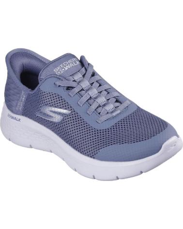 Sportivo per Donna SKECHERS 124836 ZAPATILLAS CASUAL DE MUJER CREMA SLIP INS AZUL