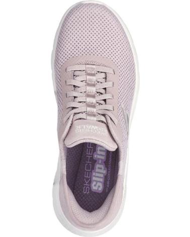 Sportivo per Donna SKECHERS 124836 ZAPATILLAS CASUAL DE MUJER CREMA SLIP INS MALVA