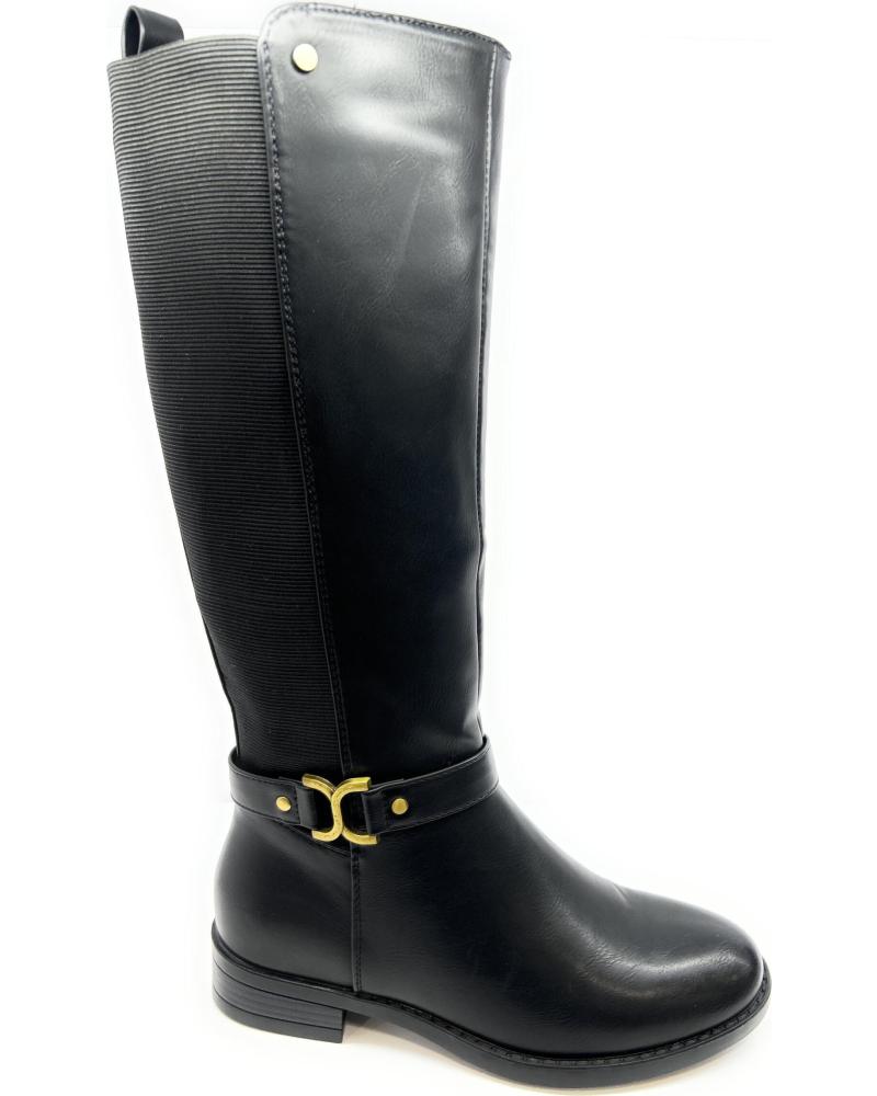 Bottes pour Femme CHIC VISION BOTA MUJER ALTA ELASTICO PLANA NEGRO