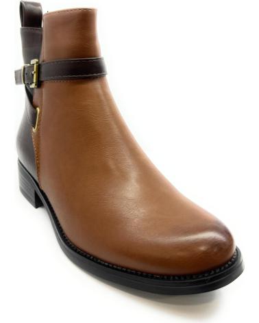 Bottines pour Femme CHIC VISION BOTIN MUJER PLANO HEBILLAS CREMALLERA MARRóN