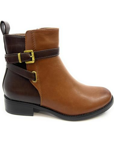 Bottines pour Femme CHIC VISION BOTIN MUJER PLANO HEBILLAS CREMALLERA MARRóN