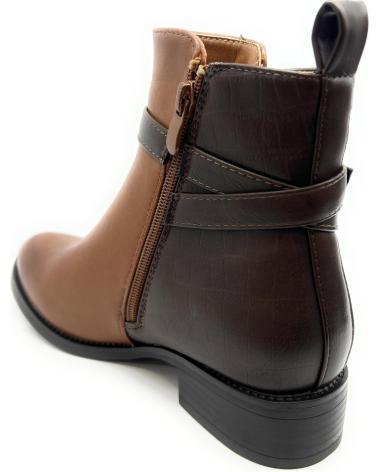 Bottines pour Femme CHIC VISION BOTIN MUJER PLANO HEBILLAS CREMALLERA MARRóN
