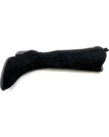 Bottes pour Femme CHIC VISION BOTTE HAUTE EN SUÉDINE STYLE COWBOY GRAVÉE NOIRE NEGRO